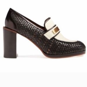 See By Chloe Black and Cream Block Heels